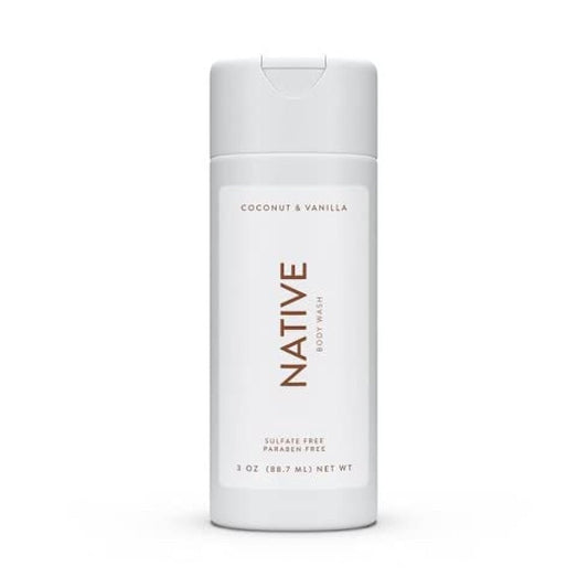 Native Coconut & Vanilla Body Wash 3 oz Travel Beauty & Personal Care A BESOS ENTIENDO