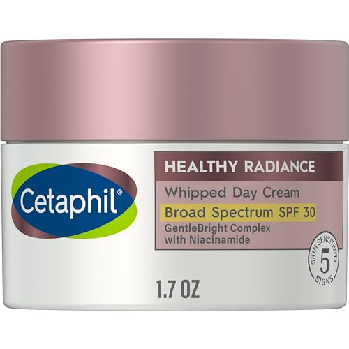 Cetaphil Face Day Cream, Healthy Radiance Whipped Day Cream w/SPF 30, Visibly Reduces Look of Dark Spots, Brightening Lotion, Designed for Sensitive Beauty & Personal Care Cetaphil