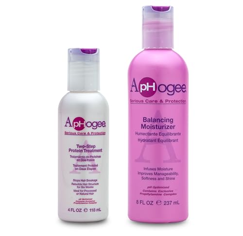 Aphogee Hair Care Double Bundle - Two-Step Protein Treatment (4 fl oz) & Balancing Moisturizer (8 fl oz) Beauty & Personal Care Aphogee