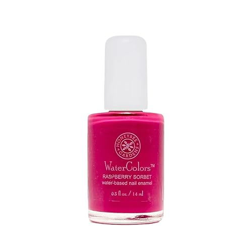 Honeybee Gardens Water-Based Nail Enamel: Eco-Friendly, Odorless & Vibrant - Raspberry Sorbet (Rich Bright Raspberry), 0.5 fl oz Beauty & Personal Care Honeybee Gardens