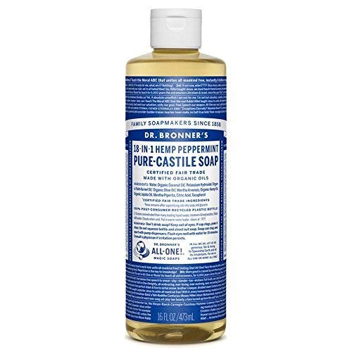 Dr. Bronners Magic Soap Organic Peppermint Oil Pure Castile Soap Liquid-16 Oz Brand: by Dr. Bronner's Beauty & Personal Care MarvelsAura