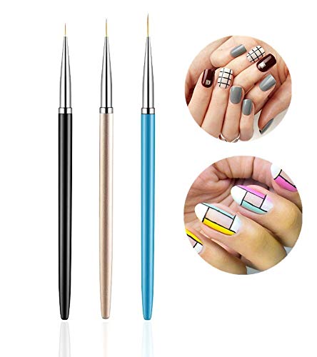 10 Pcs Gel Nail Brush Set, 7 Pcs UV Gel Nail Painting Brushes with 3 Pcs Nail Art Liner Brushes, Nail Art Brush Nail Painting Brush Pen Set Beauty & Personal Care FULINJOY