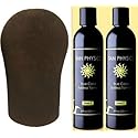 Tan Physics Sunless Tanner 8oz (Pack of 2) with Tanning Mitt - Self Tanning Lotion - Instant Tan Lotion for Face & Body - Natural Self Tanner for a Beauty & Personal Care Tan Physics