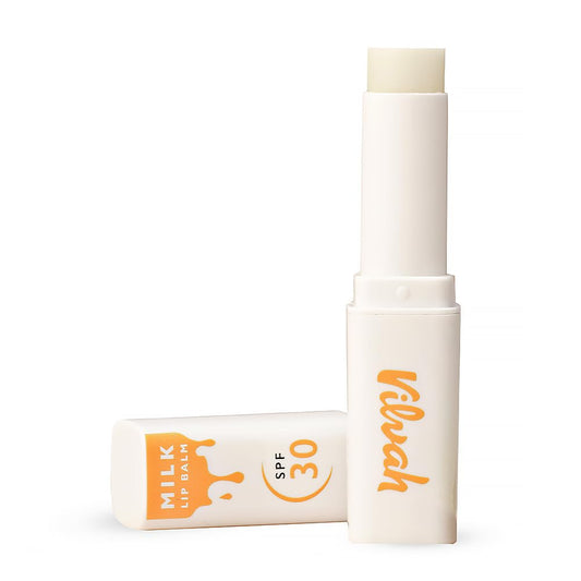 Vilvah STORE Milk Lip Balm SPF30 treats pigmentation and sun Damage UVA & UVB Protection for Both men and women suitable For All Skin Types Beauty and Personal Care vilvah STORE