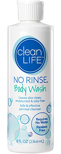 No-Rinse Body Wash 8 fl oz - Gentle, Rinse Free Formula Cleans, Moisturizes & Eliminates Odor | Sensitive Skin Safe | For Surgery Recovery, Elderly Beauty & Personal Care No-Rinse