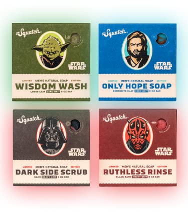 Dr. Squatch Star Wars Soap Collection - Men’s Natural 4 Pack Bundle - Star Wars Soap for Men Beauty & Personal Care Dr. Squatch