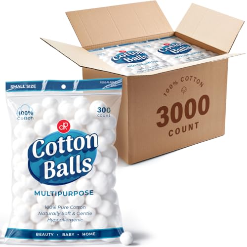 DecorRack 3000 Mini Cotton Balls Bulk Pack for Make-Up, Nail Polish Removal, Applying Oil Lotion or Powder, Multi-Purpose Balls Made from 100% Natural Beauty and Personal Care DecorRack Default Title