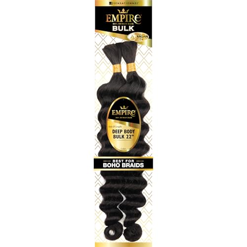 Sensationnel Empire Bulk Braiding-Deep Body,1 pack 22 inch, 1B OFFBLACK