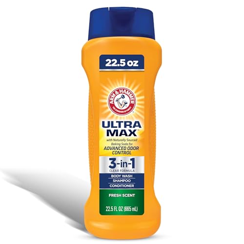 Arm & Hammer Essentials Mens Body Wash - Ultra Max 3-in-1 Fresh Scent 22.5oz - Mens Shampoo Conditioner Body Wash Beauty & Personal Care Arm & Hammer