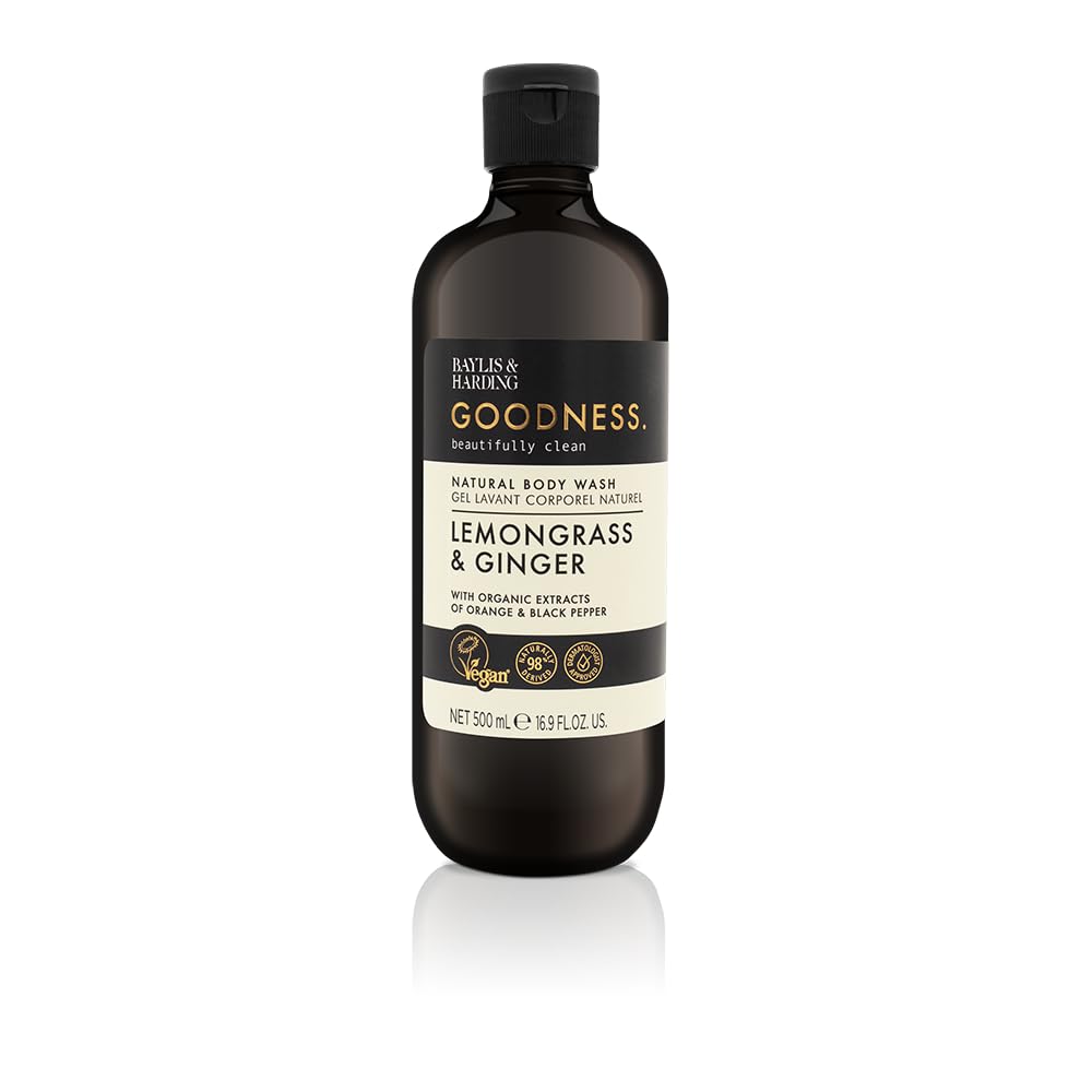 Baylis & Harding Liquid Body Wash Soap, Goodness, Lemongrass & Ginger, 16.9oz/500ml Beauty & Personal Care Baylis & Harding