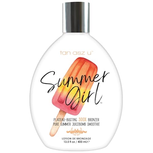 Tan Asz U Summer Girl Tanning Lotion, Plateau-Busting 300X Bronzer, Pure Summer Juicebomb Smoothie Tanning Lotion with Carrot Oil, Hyaluronic Acid Beauty & Personal Care Tan Asz U