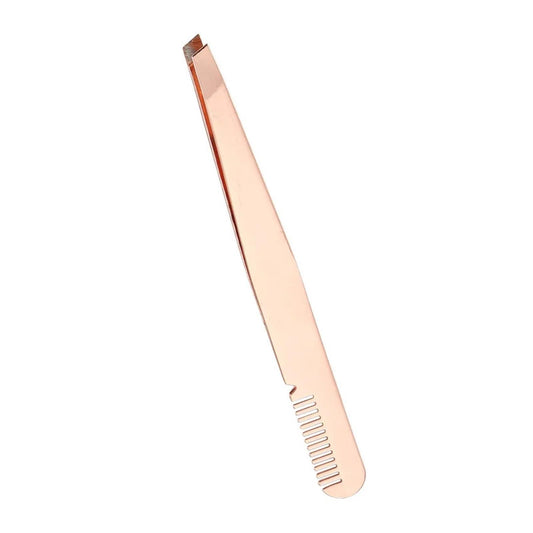 EyeBrow Clips Removal Makeup Tools Eyebrow Tweezer Colorful Hair Beauty Fine Hairs Puller Stainless Steel Slanted(Rose Gold) Beauty and Personal Care CCZKXZXY