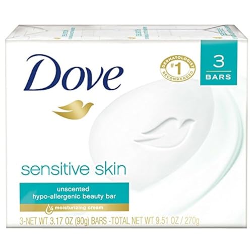 Dove Beauty Bar Sensitive Skin 3.17 oz, 3 Bar (Pack of 2) Beauty & Personal Care Dove