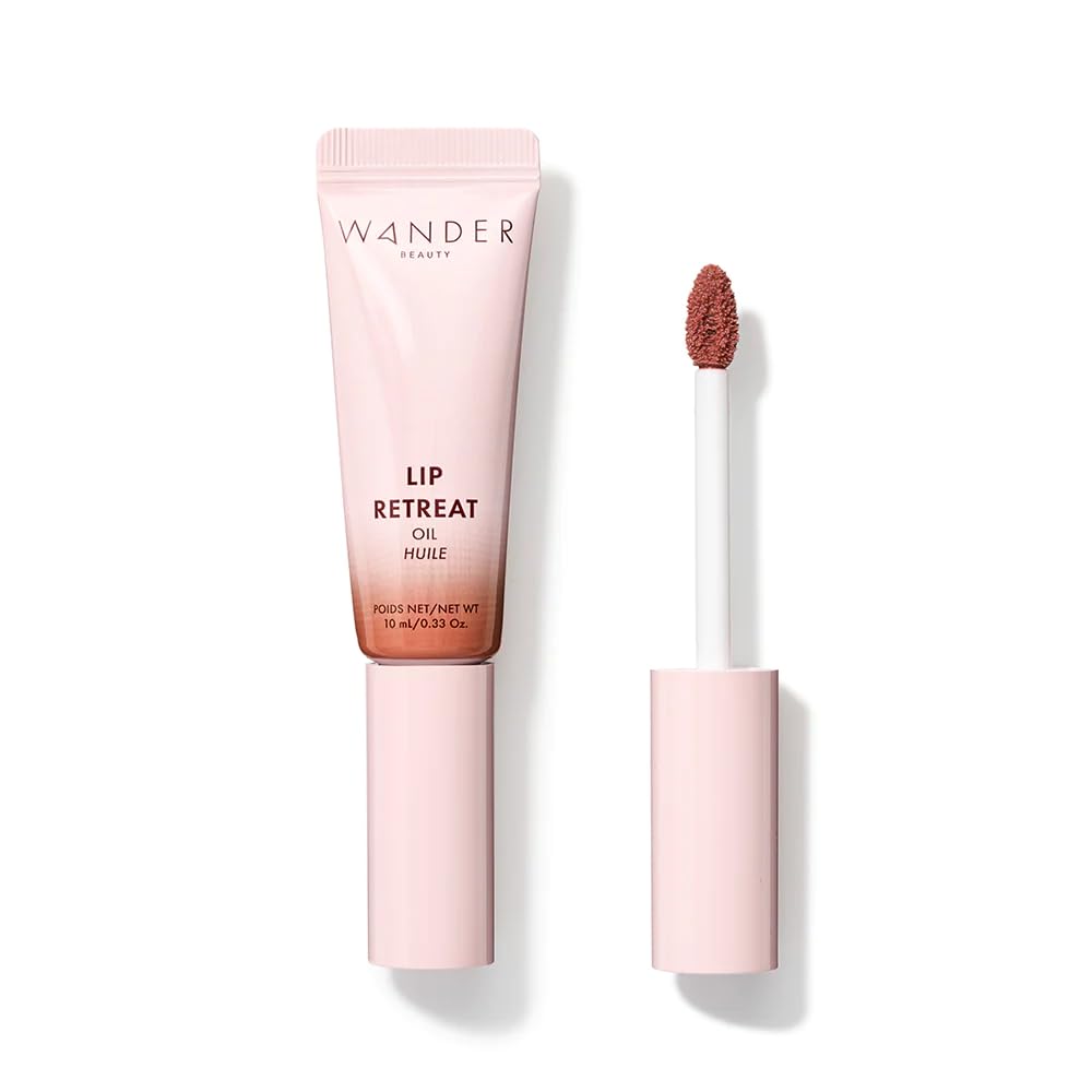Wander Beauty Lip Retreat Oil - Tan Lines (Mauvey Nude) - 4-in-1 Tinted Oil + Moisturizing Gloss with Avocado, Vitamin E and Rosehip - Hydrating Care Beauty & Personal Care Wander Beauty