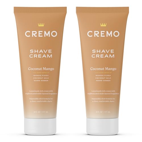 Cremo Womens Shaving Cream Sensitive Skin, Moisturizing, Coconut Mango, Ultra-Slick Shave Cream for Women, Fights Nicks, Cuts and Razor Burn, 6 Fl Oz Beauty and Personal Care Cremo Default Title