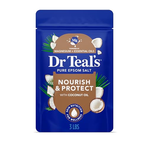 Dr Teal's Epsom Salt Magnesium Soak, Nourish & Protect with Coconut Oil, 3 lbs Beauty and Personal Care Dr Teal's