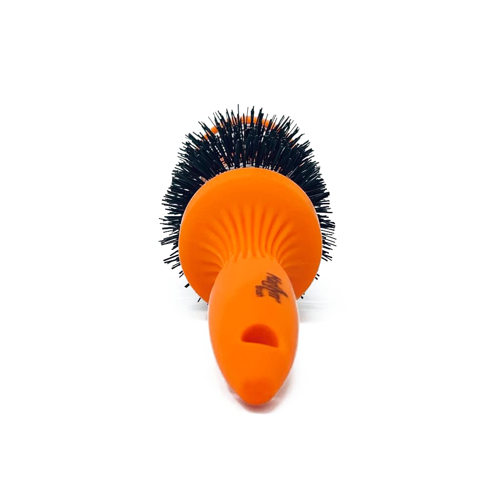 Marilyn Brush Hot Flash Ceramic Round Brush 2" | Anti-Static Nylon Bristles | Ceramic-Coated Aluminum Barrel for Faster Drying Time | Soft Touch