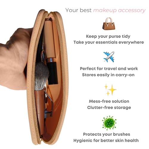Brush Bubble Silicone Makeup Brush Holder Travel Case – Green 7.8"x3.15"x1", Protective Organizer for Brush Sets & Makeup Tools Beauty & Personal Care brush bubble