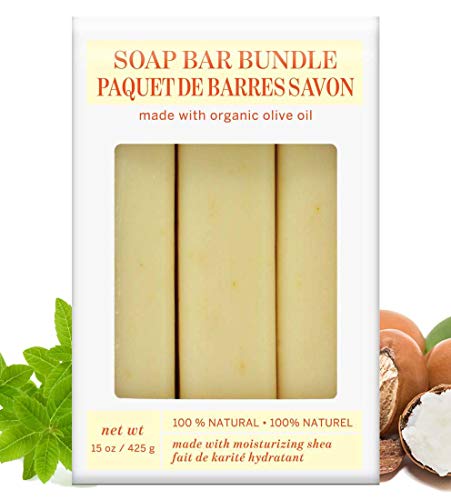 Olivia Care Moisturizing Bar Soap Pack by 100% Natural & Organic Infused with Verbena, Shea Butter & Turmeric Deep Clean, Refreshing, Moisturizing Beauty & Personal Care Olivia Care