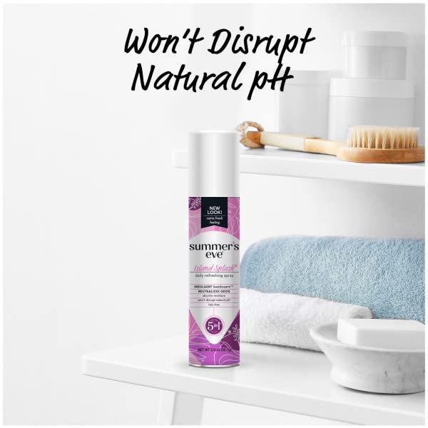 Summer’s Eve Island Splash Feminine Freshening Spray, Daily Intimate Deodorant, Neutralizes Odor, pH Balanced, Talc Free, Gentle Fresh Scent, 2 Ounce Beauty and Personal Care Summer's Eve