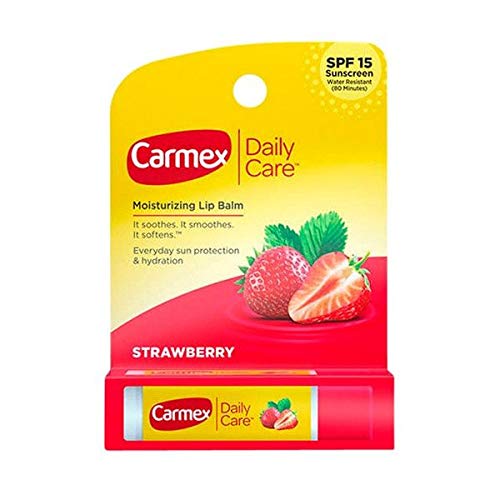 Carmex Daily Care Strawberry Stick with SPF 15 - Case of 144 - 12 Display of 12 Beauty & Personal Care Carmex