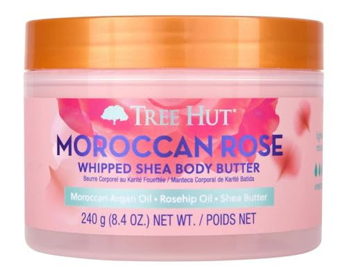 Tree Hut Moroccan Rose Whipped Shea Body Butter, Hydrating & Nourishing Body Lotion with Natural Oils, Moisturizer for Soft & Smooth Skin, 8.4 Oz Beauty & Personal Care Tree Hut