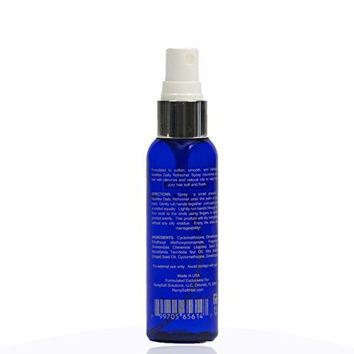 RemySoft blueMax Daily Refresher & Protective Silicone Serum Set - Safe for Hair Extensions, Weaves and Wigs - Salon Formula Leave-in Conditioner &