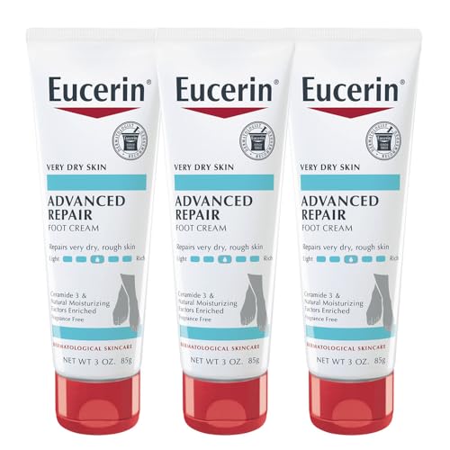 Eucerin Advanced Repair Foot Cream for Dry Feet and Heels, Repairs Very Dry, Rough Skin, Fragrance Free, Non Greasy, Fast Absorbing, Travel Size Beauty & Personal Care Eucerin
