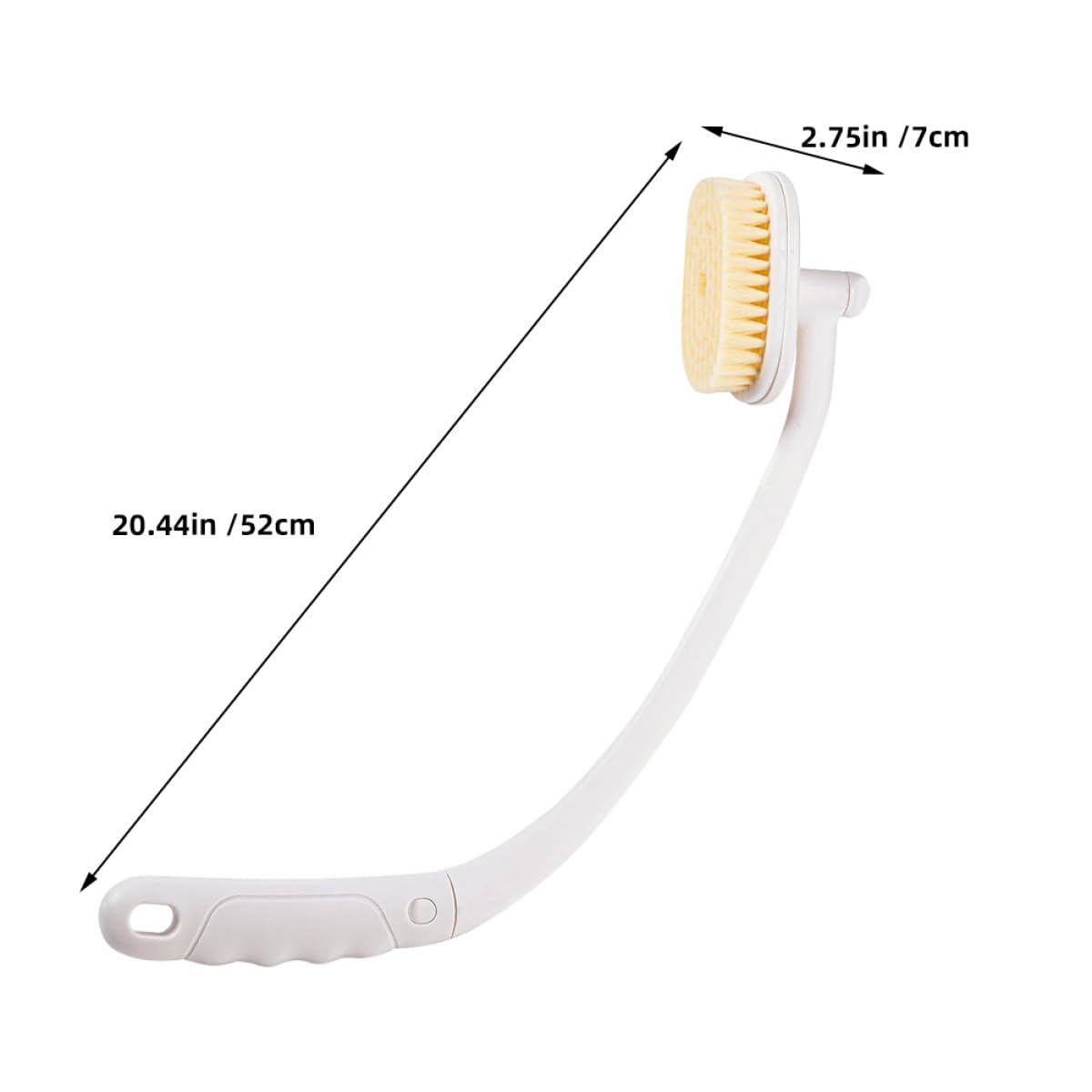 Baluue Long Handle Bath Massage Brush Set with 3 Replacement Heads, Back Scrubber Body Exfoliator for Elderly, Anti-Slip Shower Brush for Bathing Beauty and Personal Care Baluue