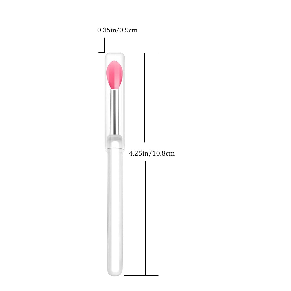 LORMAY Silicone Lip Brushes with Transparent Handles and Caps. Perfect Tools for Applying Cream Lip Mask, Eyeshadow, and Lipstick (8pcs, Multicolor) Beauty & Personal Care LORMAY