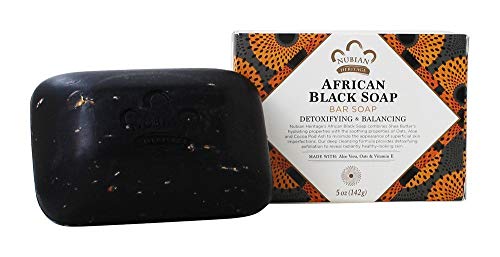 Nubian African Black Soap Bar, 5 Ounce (Pack of 5) Beauty & Personal Care Nubian Heritage