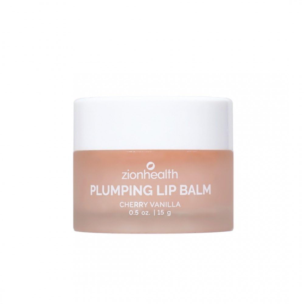 Zion Health Plumping Lip Balm - Cherry Vanilla 0.5 oz Lip Balm Beauty and Personal Care Zion Health