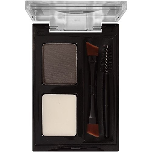 Revlon ColorStay Brow Kit, Includes Longwear Brow Powder, Clear Pomade, Dual-Ended Angled Tip Eyebrow Brush & Spoolie Brush, Soft Black (101), 0.08 oz Beauty & Personal Care REVLON