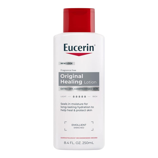 Eucerin Original Healing Lotion - Fragrance Free, Rich Lotion for Extremely Dry Skin - 8.4 fl. oz. Bottle (Pack of 3) Beauty & Personal Care Eucerin