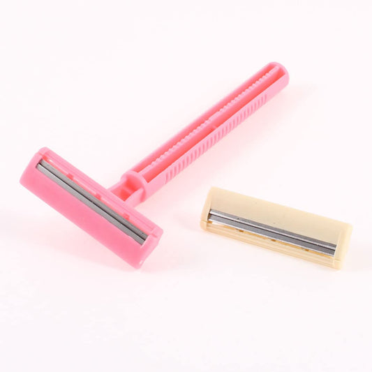 Ruilogod Women Plastic Pink Good performance Handle T Shape Body Hair Razor Shaver w Blade (id: bd8 b16 77f 990 4f0 Beauty and Personal Care Ruilogod
