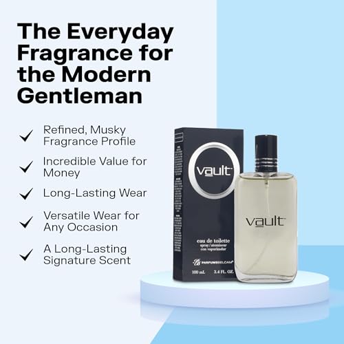 PB ParfumsBelcam Vault Eau De Toilette Spray for Men – Bold Fresh Musk with Bergamot, Sandalwood & Sweet Grass Notes, Long-Lasting Masculine Fragrance Beauty & Personal Care PB ParfumsBelcam