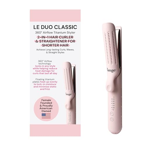 L'ANGE HAIR Le Duo Standard 360° Airflow Styler | 2-in-1 Curling Wand & Titanium Flat Iron Hair Straightener | Professional Hair Curler with Cooling Beauty & Personal Care L'ANGE HAIR