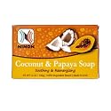 Ninon Coconut and Papaya Soap Bars (5oz)- 6PACK Made With 100% Natural Pure Vegetable Oils, Coconut Oil, Papaya Extract and Vanilla Beans; Made In USA Beauty & Personal Care Ninon