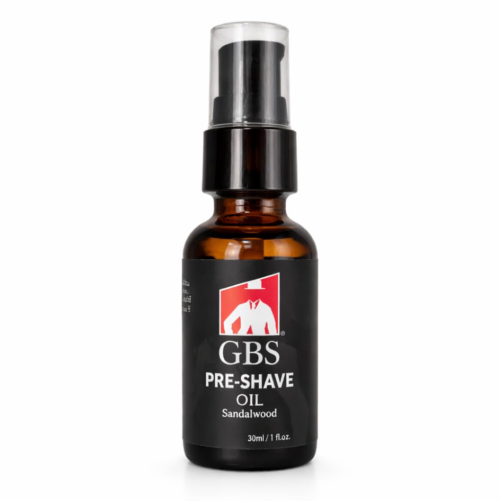 G.B.S Pre-Shave Oil for Sensitive Skin, Sandalwood, 1-Oz Beauty and Personal Care G.B.S