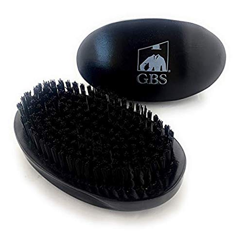 G.B.S Oval Black Wood Finish Brush for Horse Hair, 3in by 5in
