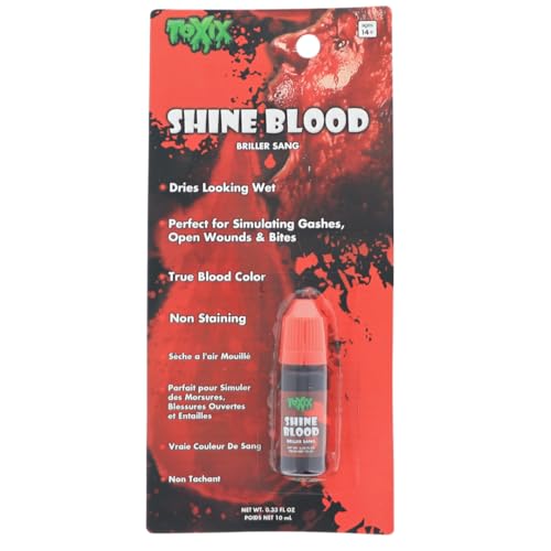 TOXIX Shine Blood - Fake Blood Dries to a Shine, Wet Look, Non Staining Blood Beauty & Personal Care TOXIX