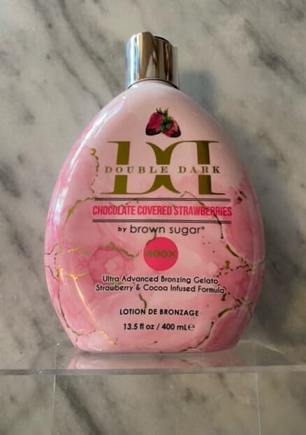 Brown Sugar Double Dark Chocolate Covered Strawberries 400X Ultra Advanced Bronzer Tanning Lotion for Deep, Decadent Color and Silky Smooth Skin Beauty & Personal Care Brown Sugar