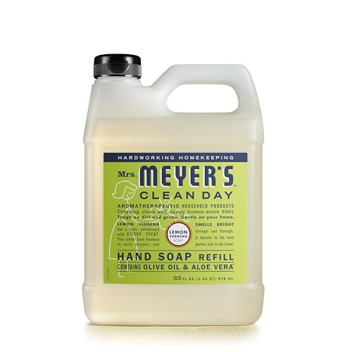 MRS. MEYER'S CLEAN DAY Liquid Hand Soap Refill, Cruelty Free and Biodegradable Formula, Lemon Verbena Scent, 33 oz Beauty & Personal Care Mrs. MEYER'S