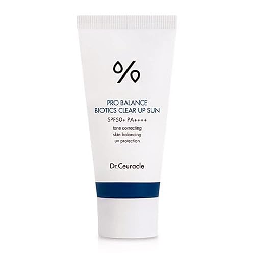 [Dr.Ceuracle] Pro Balance Biotics Clear Up Sun SPF 50+ PA+++ (1.7 fl.oz) | A Probiotics Sunscreen | Tone Correcting, Skin Balancing, Mild Hydrating Beauty & Personal Care Dr. Ceuracle