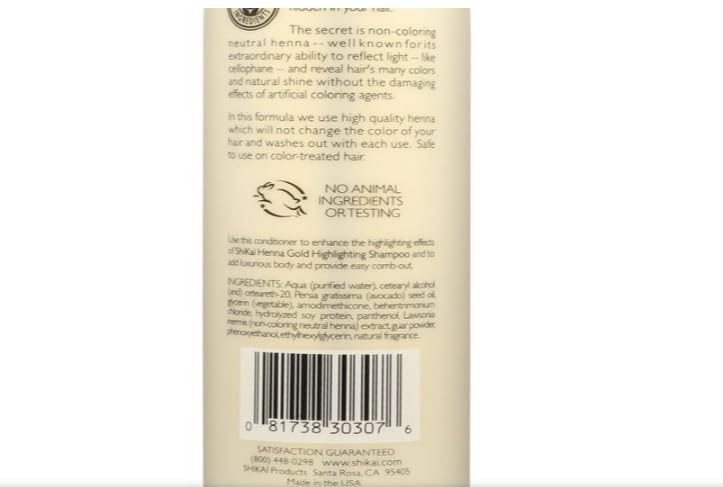 Shikai Condtnr Hghlghtng Henna Gold Beauty & Personal Care ShiKai