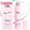 grace & stella Under Eye Brightener Roller - Airplane Travel Essentials - Travel Size Toiletries - Retinol & Caffeine Eye Serum for Puffiness, Dark Beauty & Personal Care grace & stella