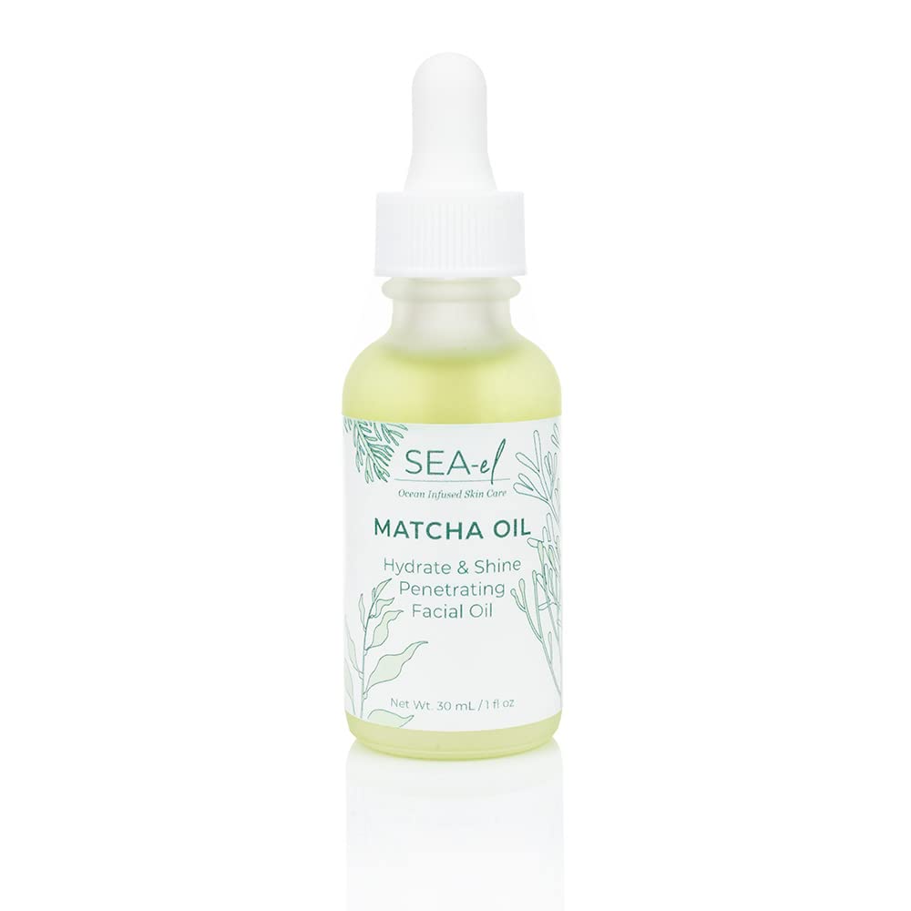 Sea-El Matcha Face Oil Skincare - Hydrating Glow Green Tea & Sea Kelp Facial Oil Blend - Calming & Deeply Penetrating Antioxidant-Rich Moisturizer Beauty & Personal Care Sea-El