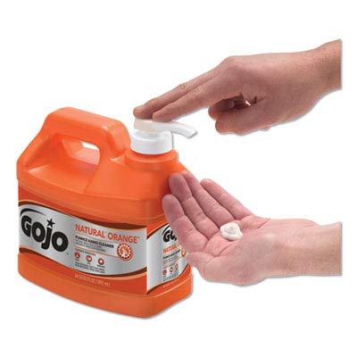 GOJO 0958-04 1/2 Gallon Natural Orange w Pumice Hand Cleaner - Quantity 3