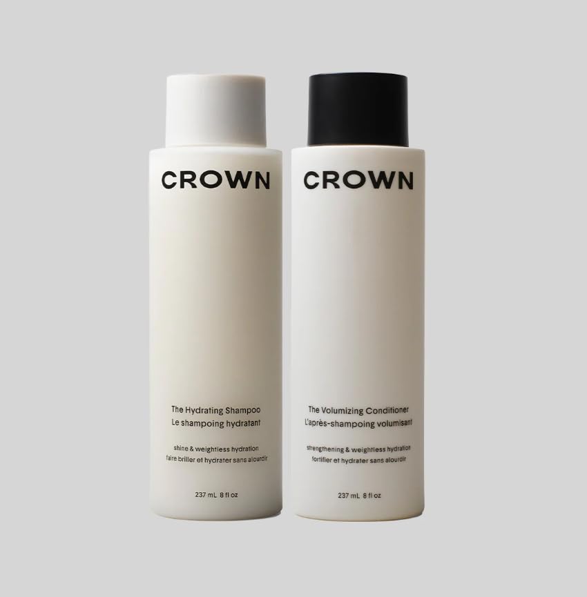 Crown Affair The Hydrating Shampoo and Volumizing Conditioner Duo & Complimentary Face Sheet Masque Beauty & Personal Care CROWN AFFAIR