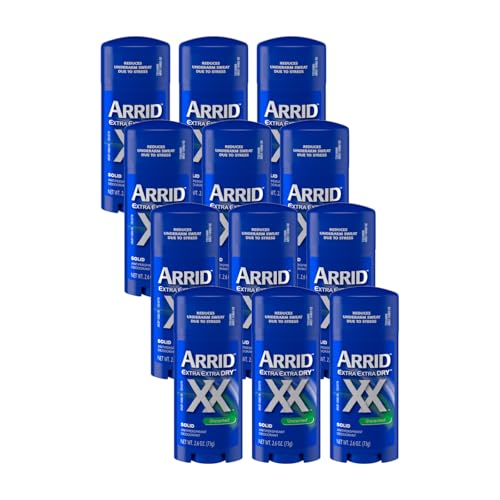 Arrid XX Extra Extra Dry Solid Antiperspirant Deodorant, Unscented, 2.6 oz. (Pack of 12) Beauty and Personal Care Arrid